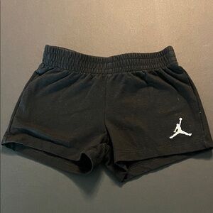Jordan Girls Black Shorts with White Logo
